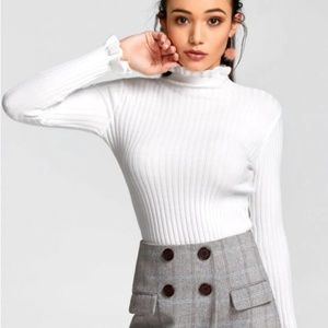 ZAFUL Frill Turtleneck